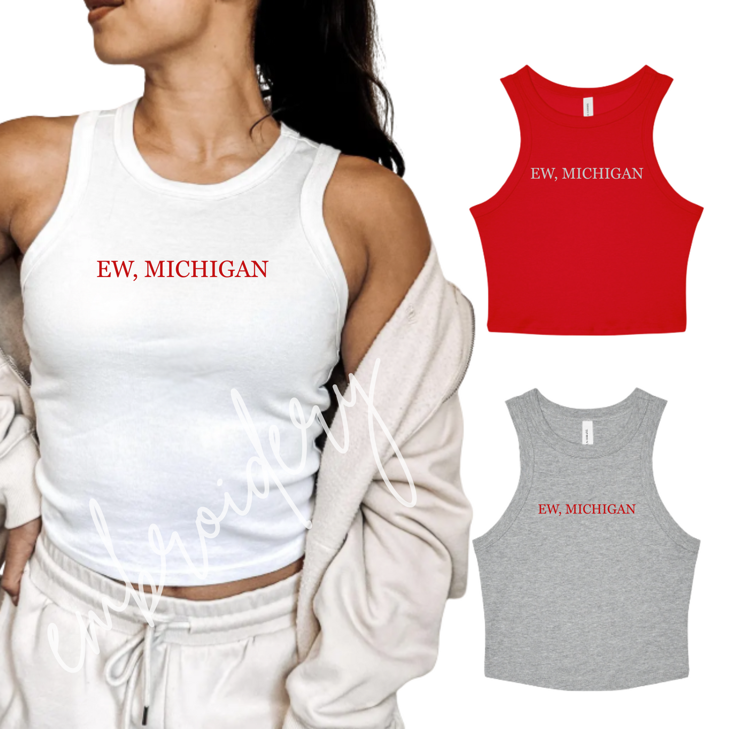 OHIO + Ew, Michigan | Women's Fitted Tank - Adult