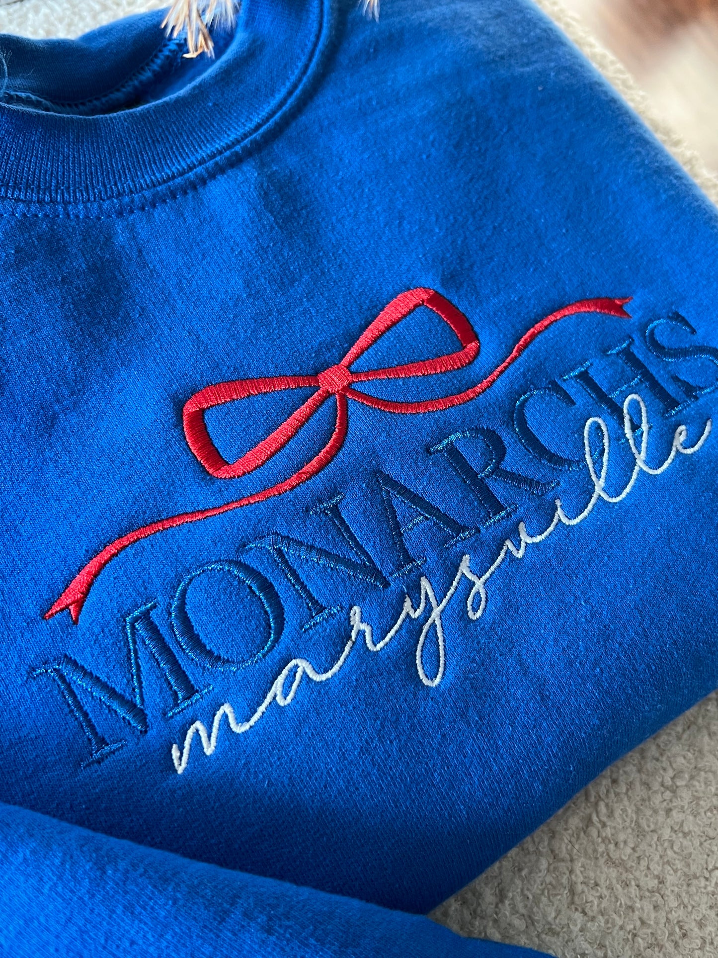 Marysville Monarchs Coquette Embroidery Sweatshirt -Youth & Adult