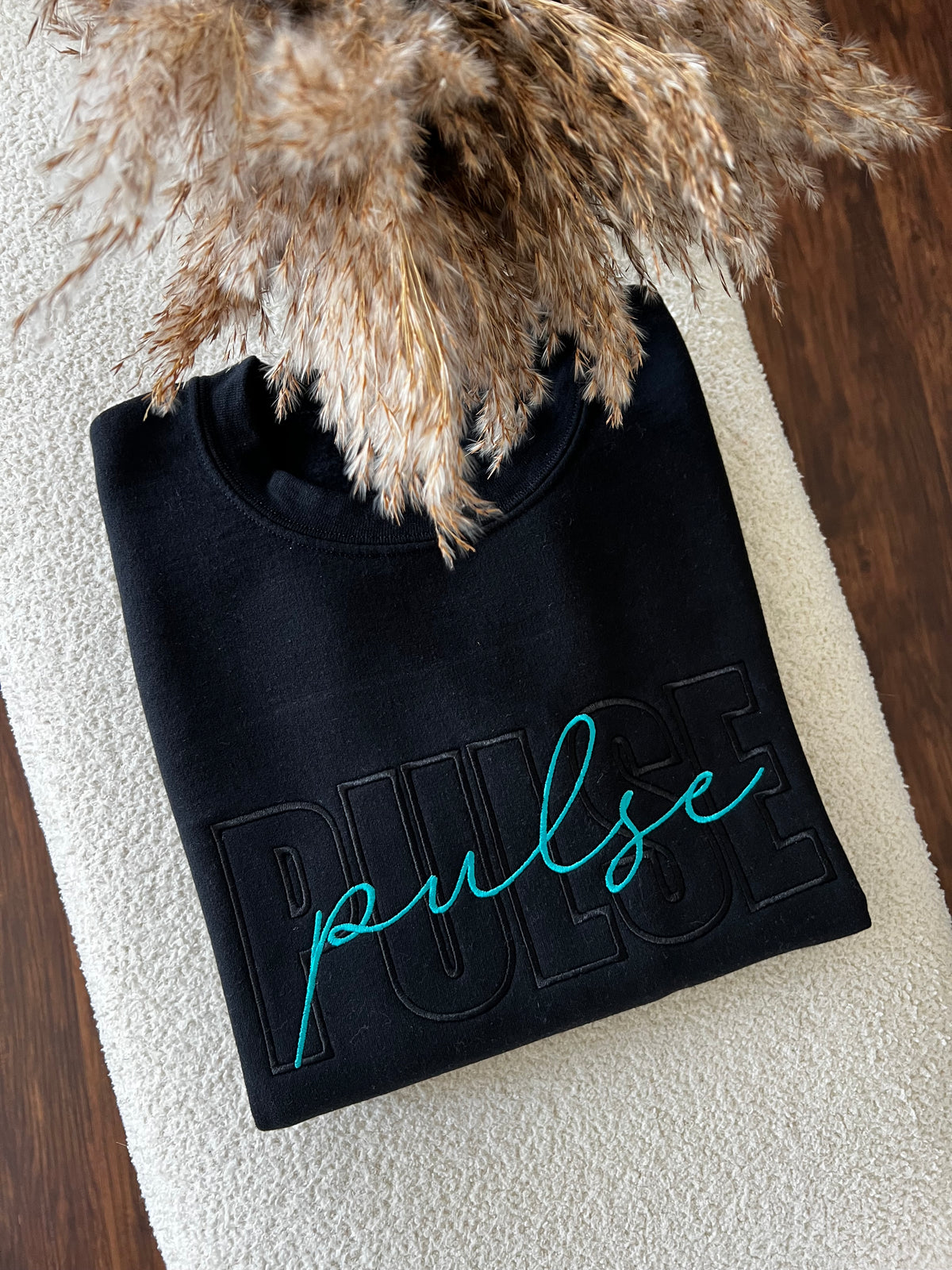 Pulse Yoga Unisex Crew Sweatshirt  - Black