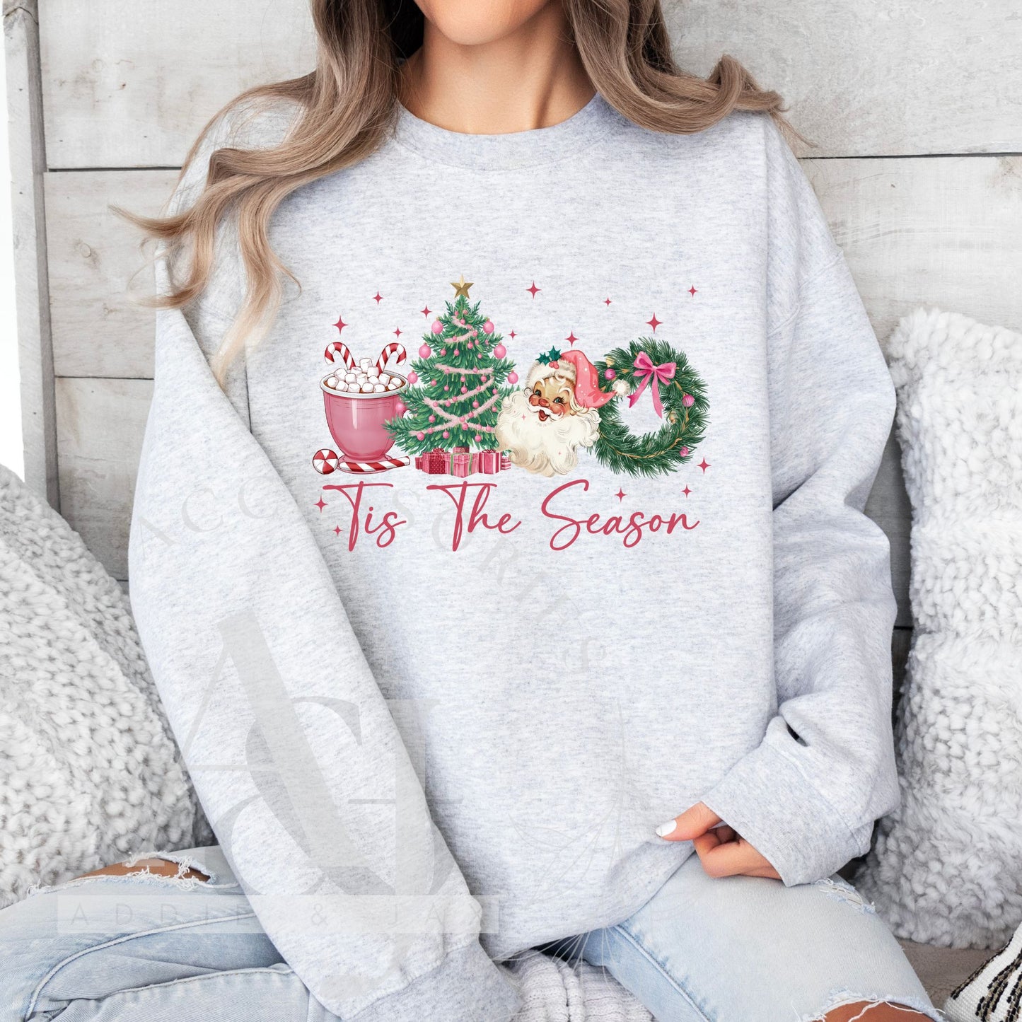 'Tis the Season - Santa & Cocoa - Youth & Adult Unisex Sweatshirt