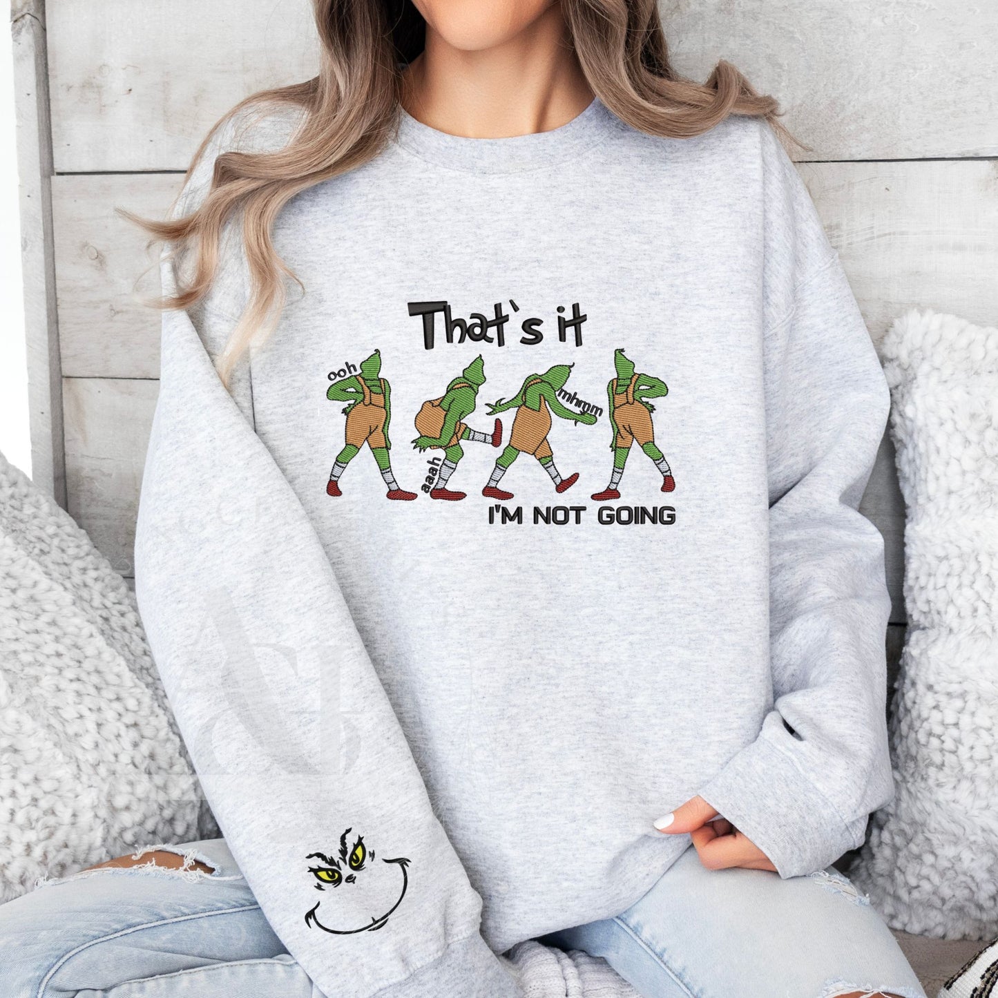 Embroidered Holiday-  Youth and Adult Unisex Sweatshirt