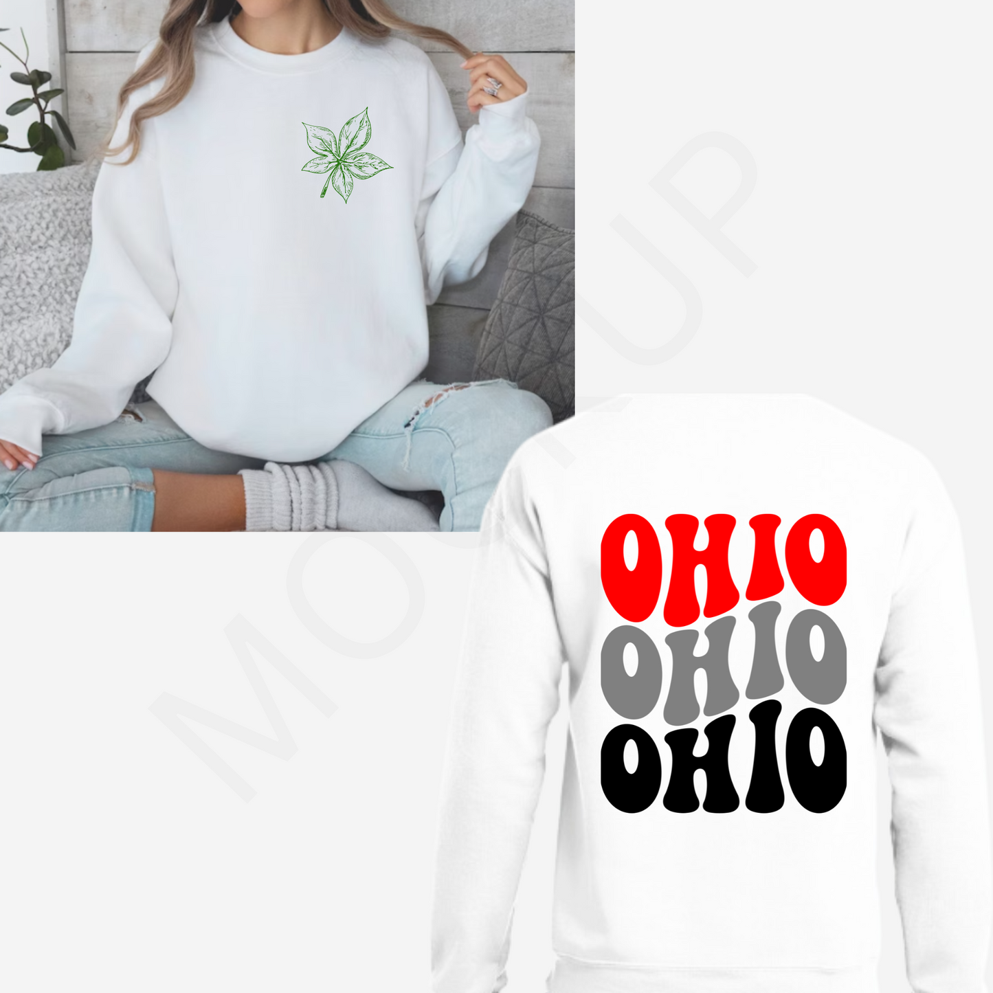 Ohio (front & back design)- Tee or Sweatshirt - Toddler, Youth & Adult