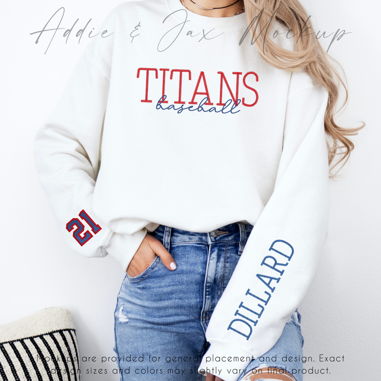 Titans Baseball | White (name on sleeve)