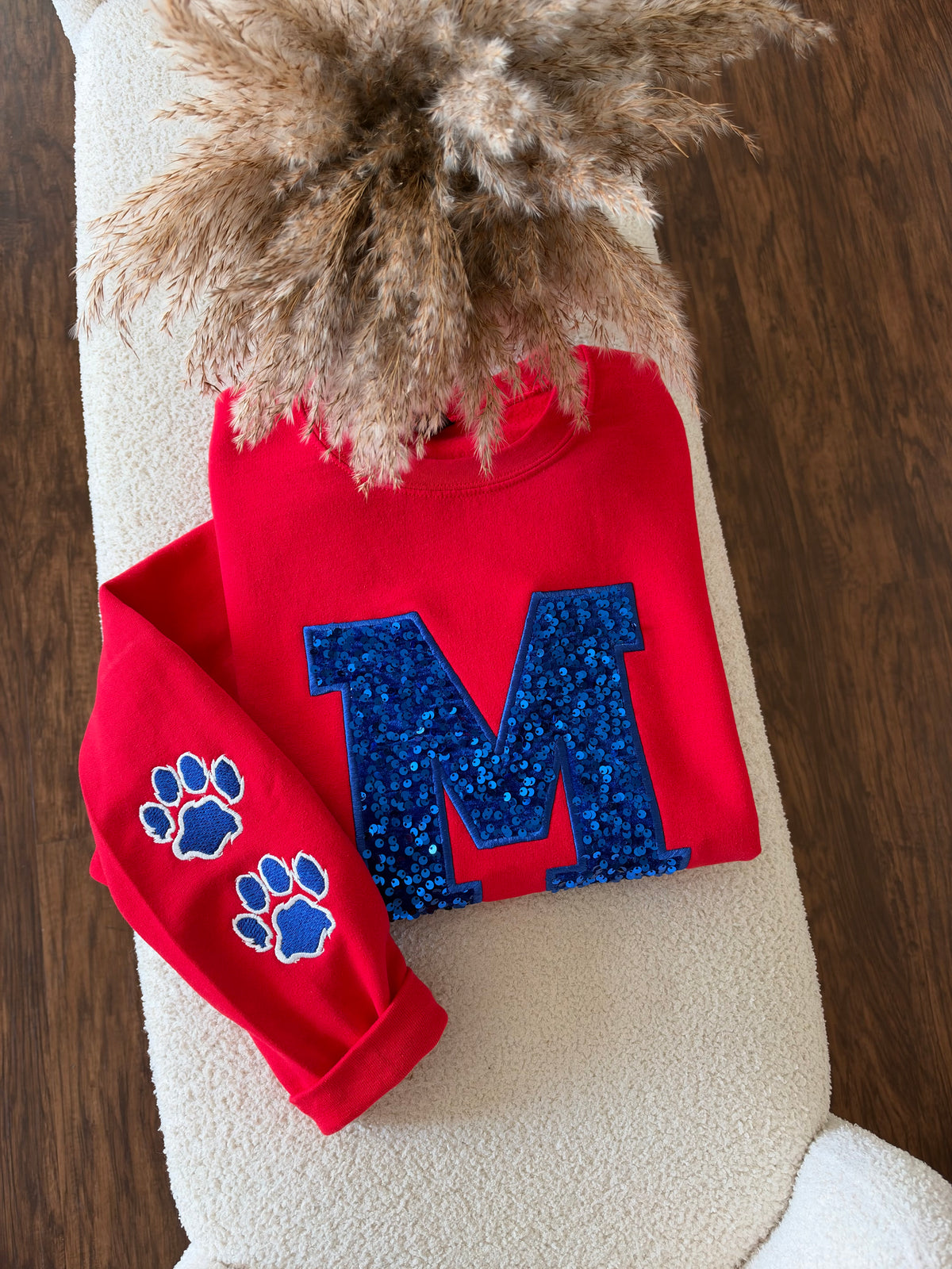Marysville Monarchs Sequin M + Paw Sleeve