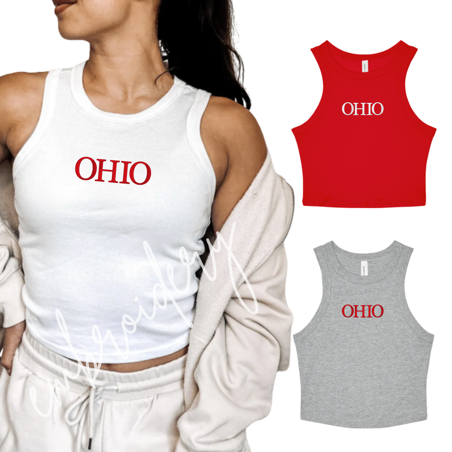 OHIO + Ew, Michigan | Women's Fitted Tank - Adult