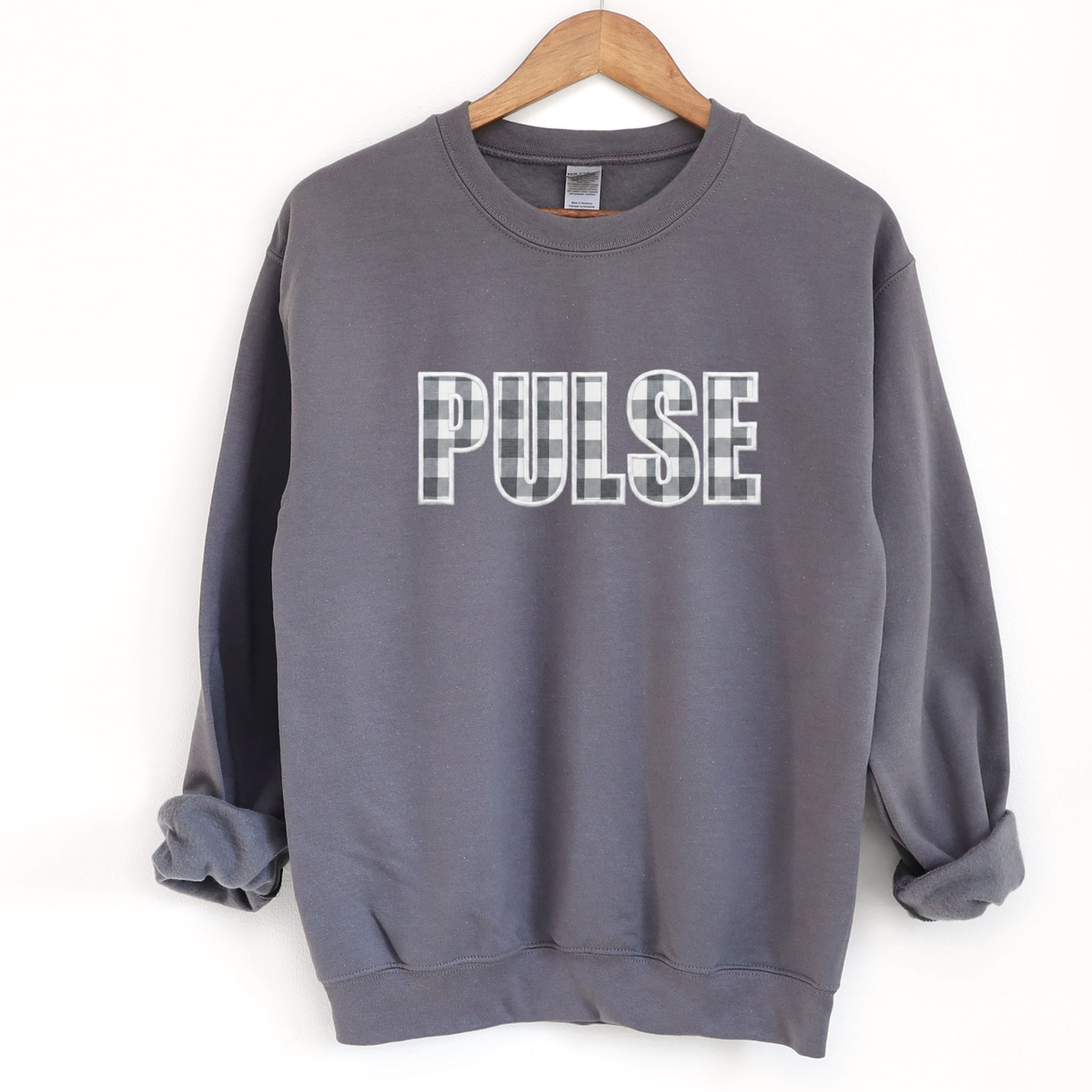 Pulse Yoga Applique Unisex Crew Sweatshirt