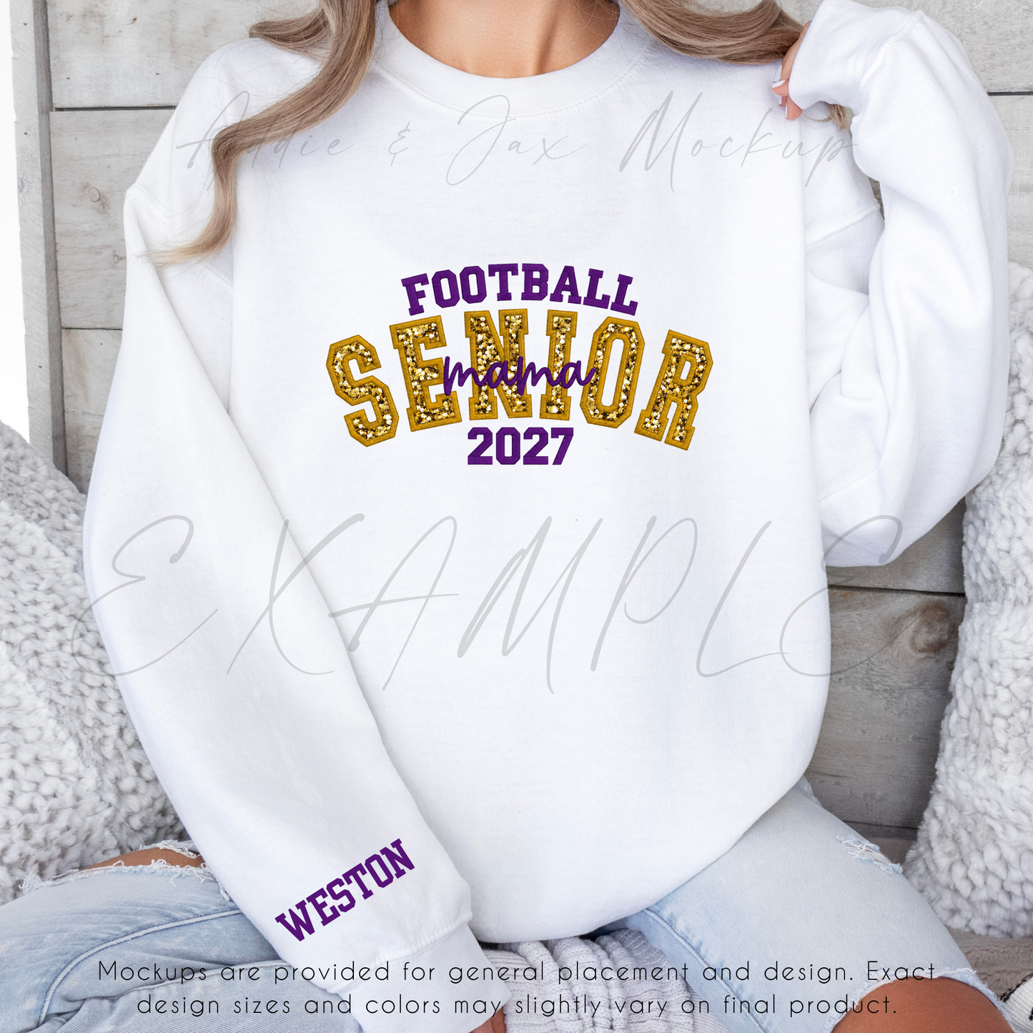 Football Senior Mama Crewneck